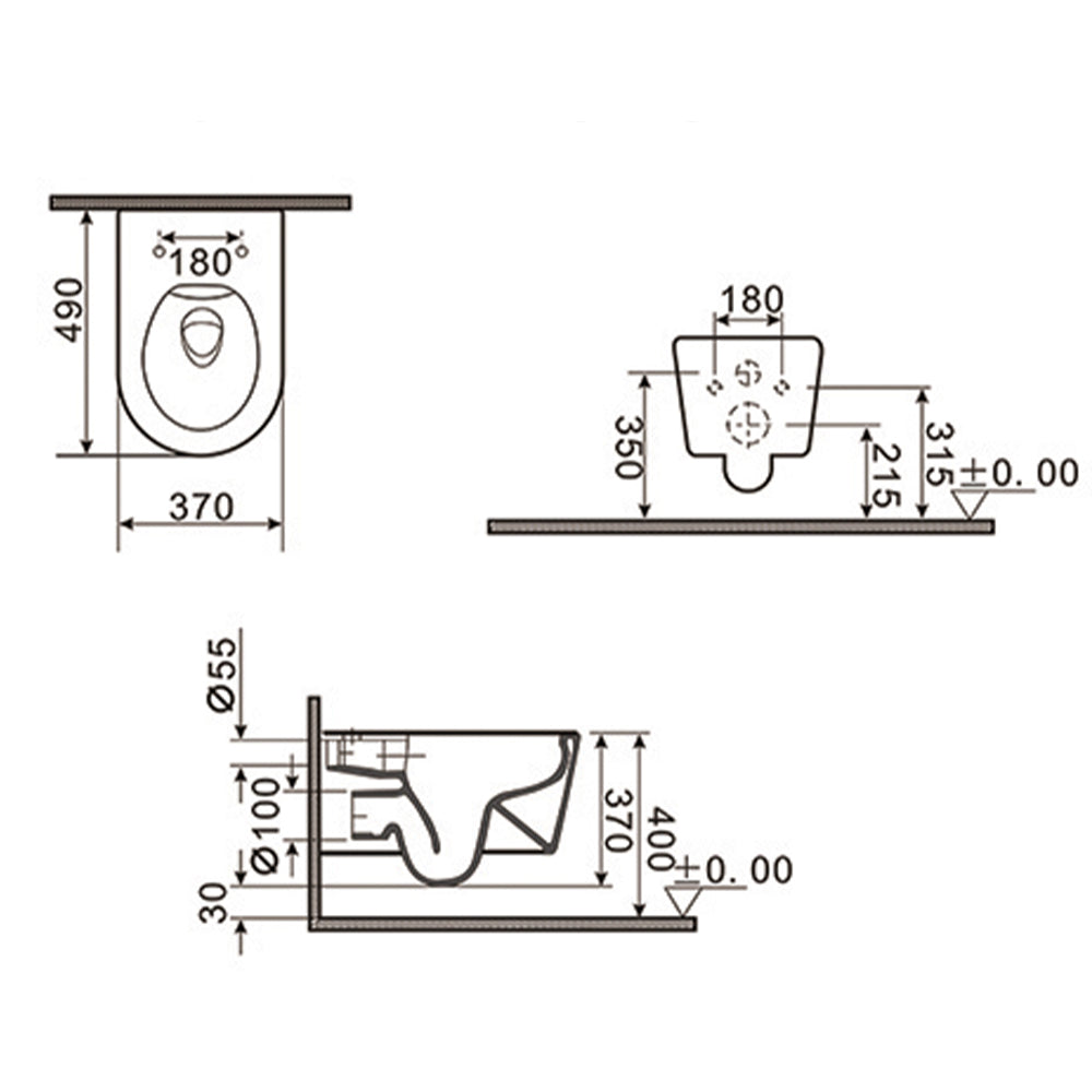 wall hung rose gold toilet specifications