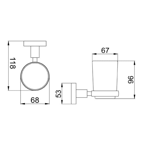 bathroom tumbler and holder