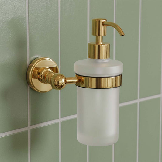 wall mounted brass soap dispenser