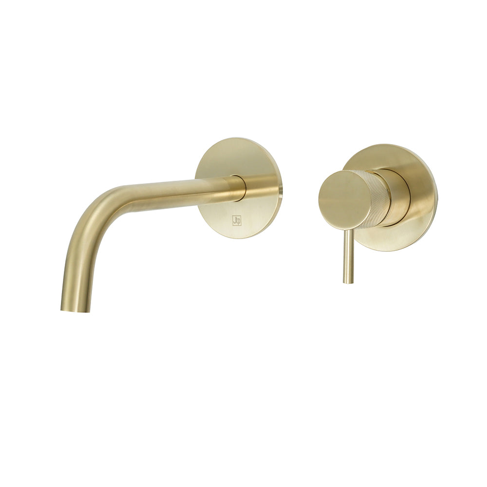 gold brass wall mounted wash basin tap