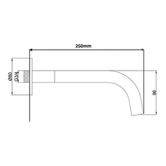 wall mounted basin spout