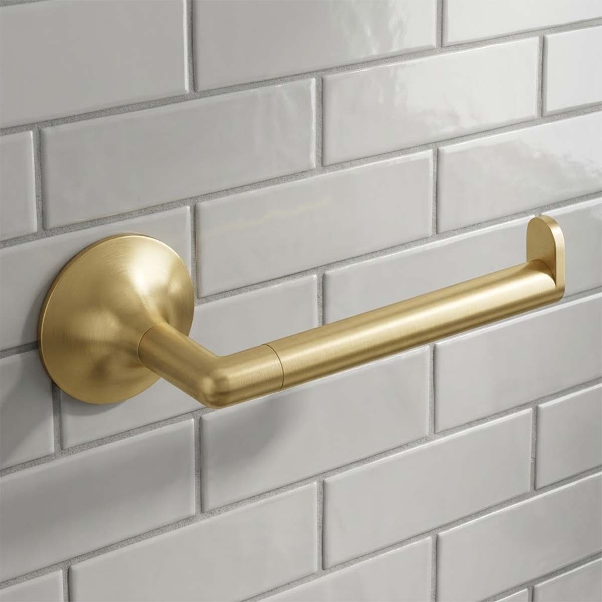 wall mounted toilet roll holder brushed gold 