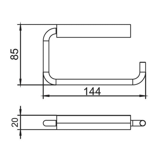 Wall-Mounted Toilet Roll Holder - Brushed Bronze