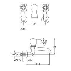 deck mounted bath fillers