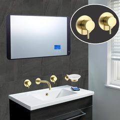 brushed gold radiator valves Goldbathroom