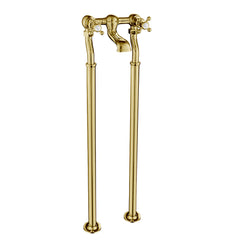 brushed gold freestanding bath filler tap