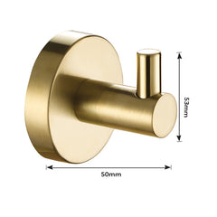 brushed brass towel hook