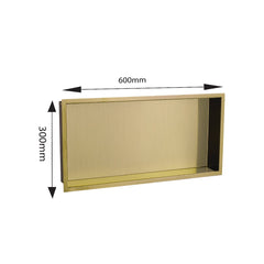 brushed gold shower niche