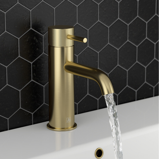 Gold Basin Tap with Designer Handle