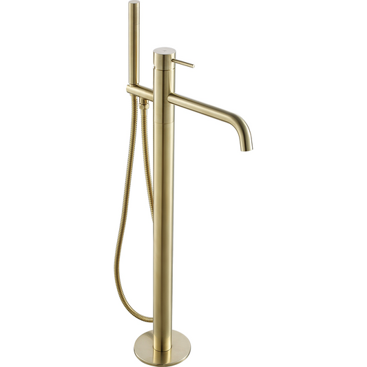 gold freestanding bath taps with shower 1000