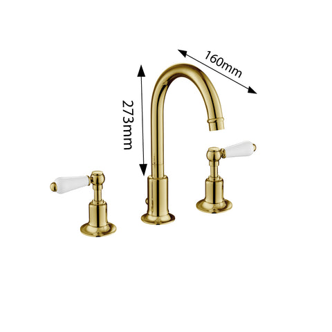 antique brass basin tap