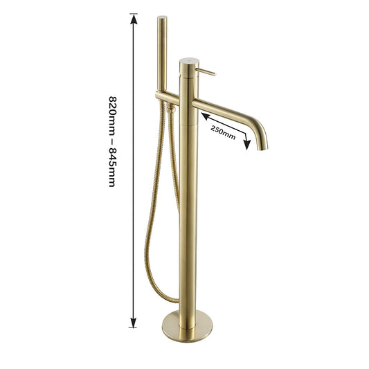 gold freestanding bath shower mixer tap