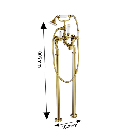 bath mixer tap with hand held shower