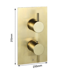 brushed brass concealed thermostatic shower valve