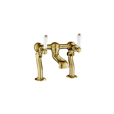 brushed brass bath filler tap