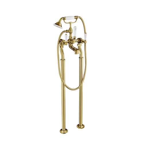 brass freestanding bath taps