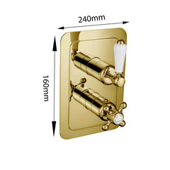 gold shower valve traditional