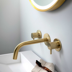 brushed gold kitchen mixer tap