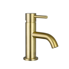 brushed brass mono basin tap