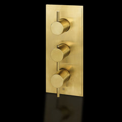 gold thermostatic shower valve 3 outlets