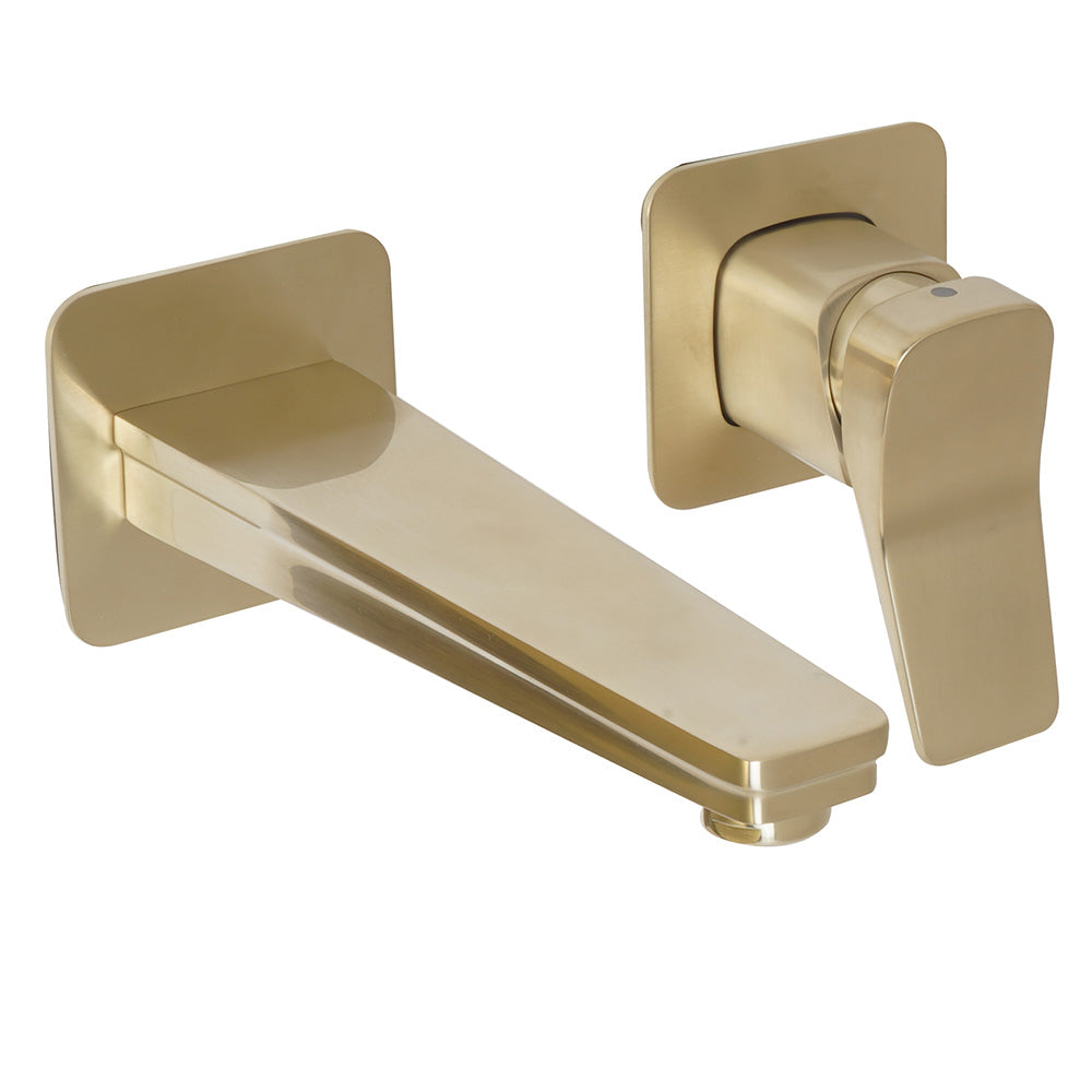 gold wall mounted basin tap