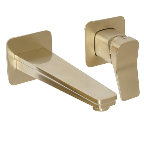 gold wall mounted basin tap