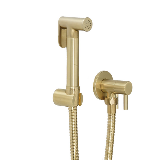 brushed brass douche spray