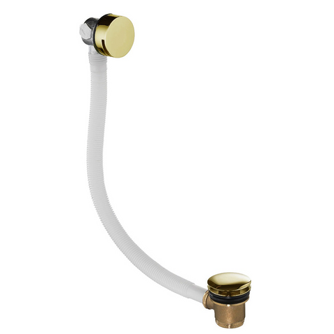 brushed brass click clack bath filler 