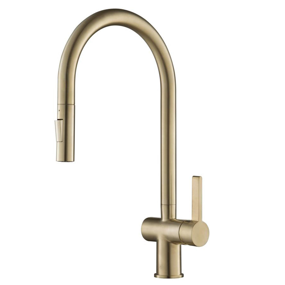 Gold bathroom tap single lever tap