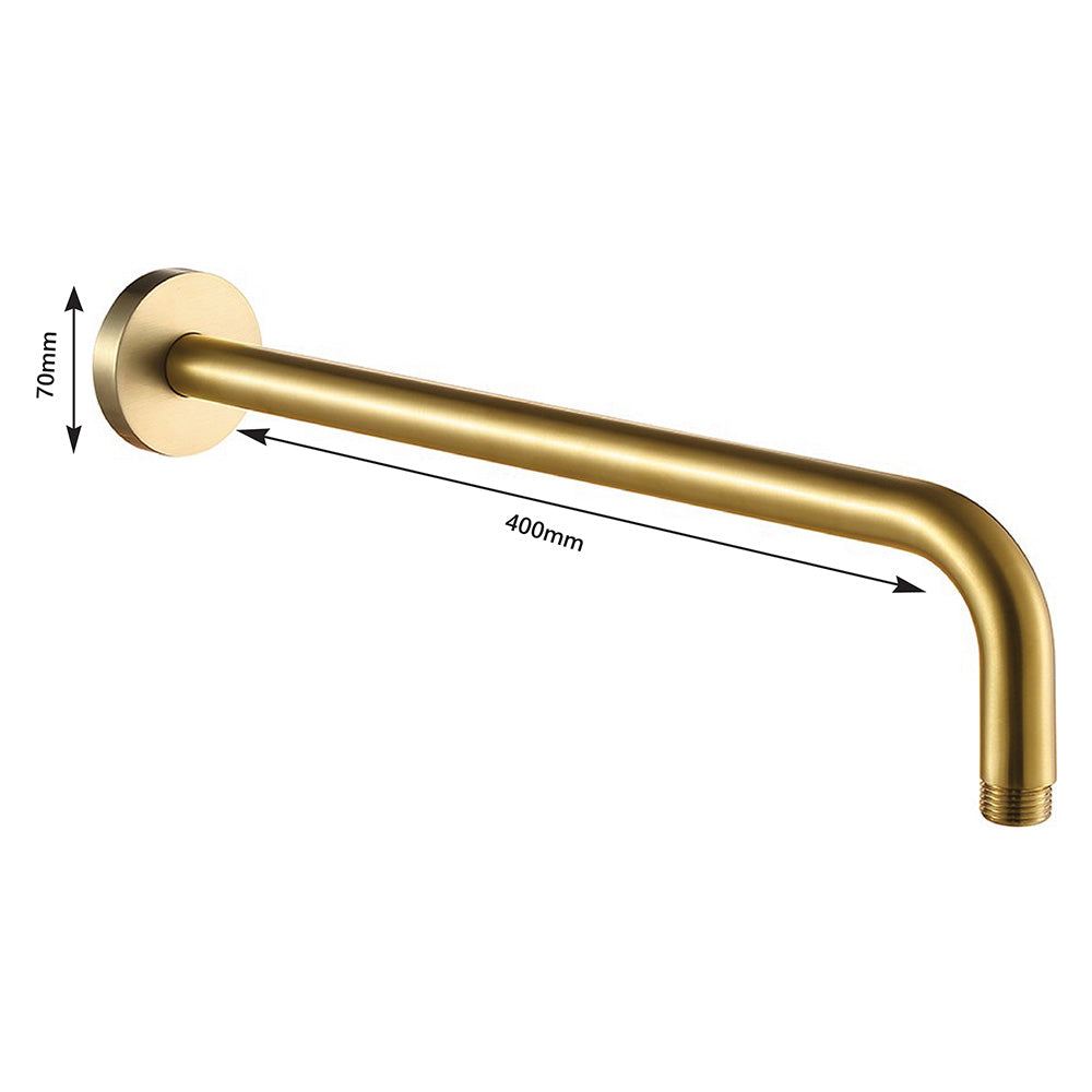 brushed brass shower arm