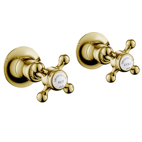 gold cross concealed wall valves