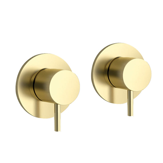 wall mounted bath valves brushed brass 